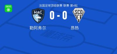 勒阿弗尔0-0昂热，双方互交白卷