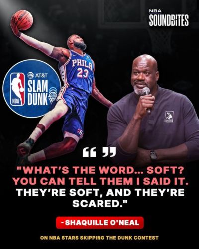 喷谁呢？奥胖炮轰NBA球星不参加扣篮大赛：他们就是太软胆子太小