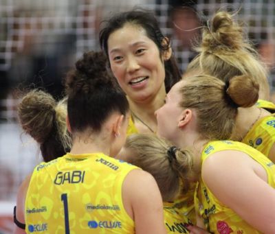 意甲女排科内3-1力挫基耶里夺8连胜 朱婷首发14分