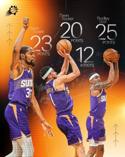 比尔25分太阳4人20+力克老鹰 热火险胜爵士