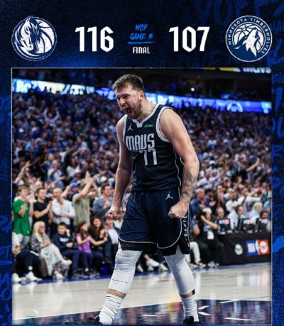 东契奇33+7+5+5欧文33分 独行侠力克森林狼3-0