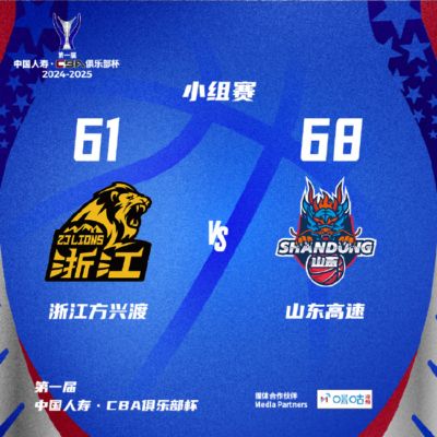 俱乐部杯-于德豪14+9山东力克广厦 布朗26分
