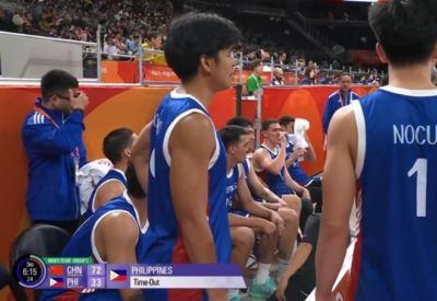 王俊杰廖三宁接连反击得手，中国男篮领先39分打停对手