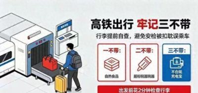 高铁3不带全国统一执行！出行收拾行李，这3样千万别带上车