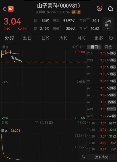涨停没封住!000981突发澄清公告