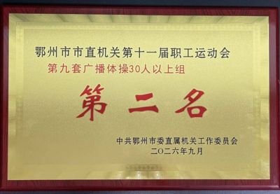 团结协作聚合力 顽强拼搏创佳绩——市发改委荣获市直机关第十一届职工运动会广播体操比赛第二名