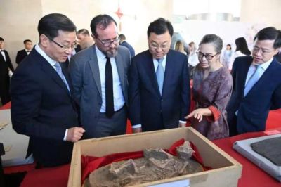中方接收美国返还的58件文物，其中一尊来自山西天龙山石窟的菩萨像，是百余年前就遭到劫掠、流落海外的艺术珍品