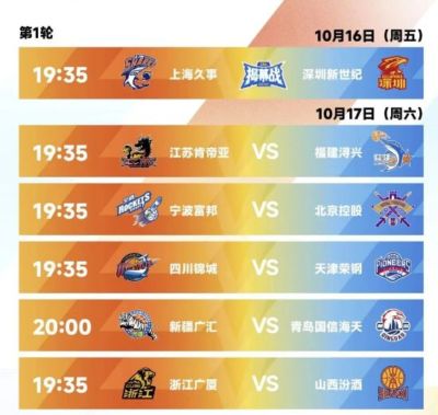 CBA新赛季赛程出炉！广东首场迎战南京，辽宁首战对阵山东，10月16日正式开打