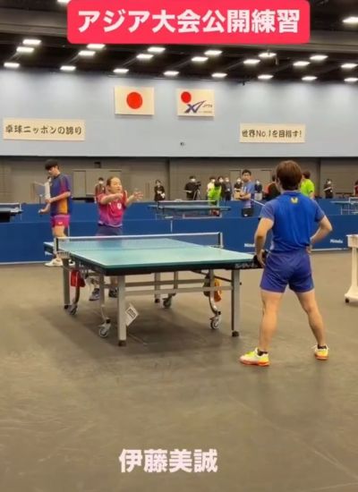 日乒已开启踩场训练！宇田因肩伤治疗缺席 通勤半小时比国乒快2.5小时