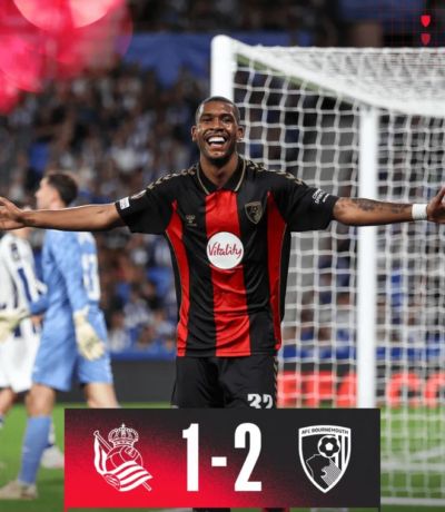 父子3人欧战进球！克鲁伊维特创纪录，伯恩茅斯2-1皇社