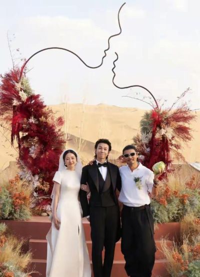白举纲婚礼，宾客席才是重头戏！张晋蔡少芬胡海泉李承铉齐聚敦煌