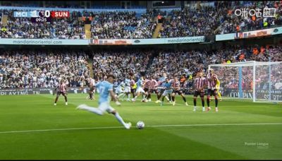 唯一的进球路线！恩佐任意球破门前，桑德兰人墙失误留出近角空隙