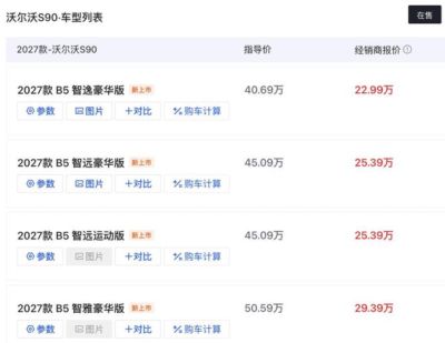 沃尔沃S90从40万降到22万，传统豪车售价集体腰斩