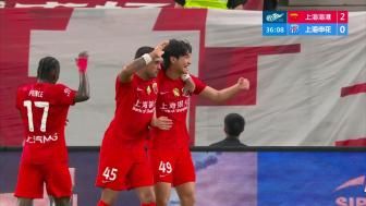 德比复仇!海港2-0申花 莱昂纳多、李新翔破门 海港排名反超申花