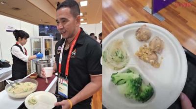 亚运场馆选手餐仅3块鸡肉，泰国教练直呼“太少了” 台风逼近4000人邮轮住宿面临考验