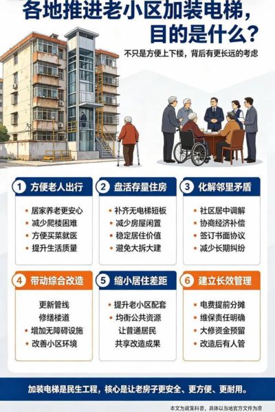 终于搞清楚了，为何各地被要求“老破小”加装电梯，目的十分明确