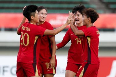 中国女足5-1菲律宾，小组头名闯入亚运会八强