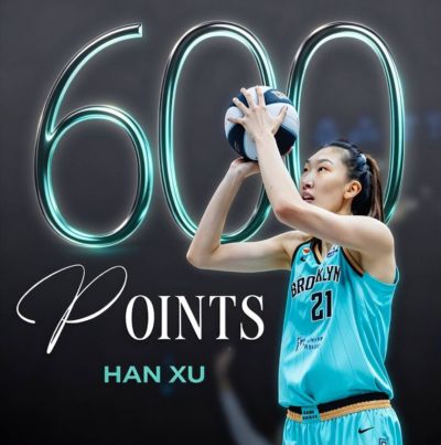 韩旭再创亚洲纪录!解锁WNBA生涯600分 成亚洲历史第一人