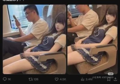 高铁女孩熟睡男生盯死手机不敢转头，两百万外网围观无声的人机对峙，藏着成年人不敢破冰的社交尴尬防线
