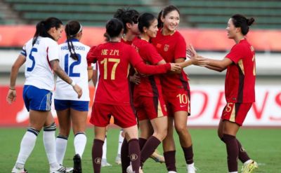 中国女足三战全胜！小组头名挺进，五战斩菲律宾不败，破五大纪录