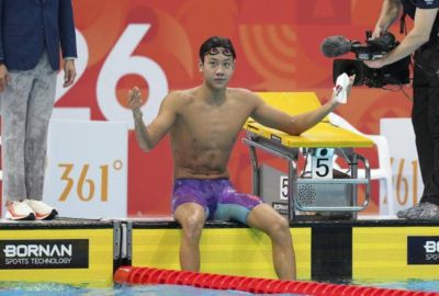 亚运会游泳：彭旭玮破16年亚洲纪录 中国斩获15金7银6铜