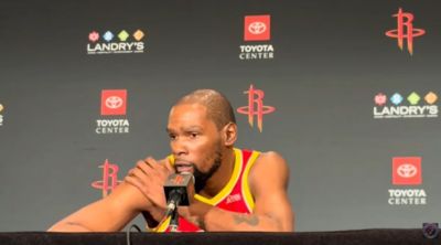 打湖人距离复出有多接近？KD：打不了 我在场上来回跑动都很困难