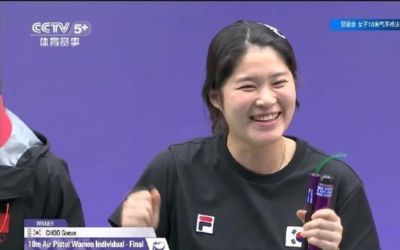 女子10米气手枪：韩国选手破亚洲纪录夺金，沈奕瑶获银牌