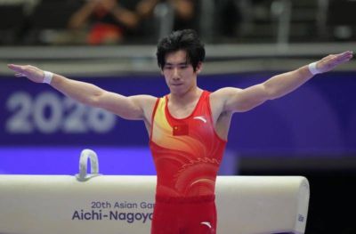 亚运会-体操男团中国队三连冠 张博恒领军夺个人第2金
