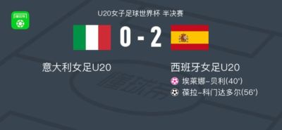西班牙女足U20 2-0意大利女足U20，葆拉-科门达多尔建功