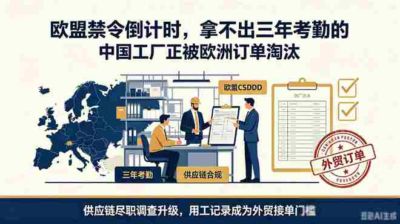 欧盟禁令倒计时，拿不出三年考勤的中国工厂正被欧洲订单淘汰
