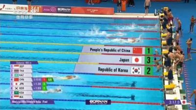 中国夺得男子4x100米自由泳接力冠军 ,张展硕加冕6冠王