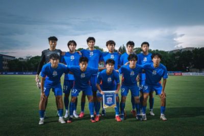 中青赛男子U20组上海申花主场1-0力克广东广州豹 赵舒奕头球绝杀