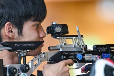 打破世界纪录！亚运射击男子10米气步枪团体赛 中国队夺金