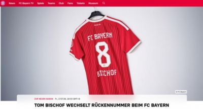 拜仁官方：比朔夫将接替今夏离队的格雷茨卡，成为球队的新8号