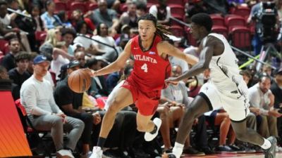 🏀夏联-老鹰力克篮网 8号秀弗莱明斯9+7+5 科比·约翰逊17+7