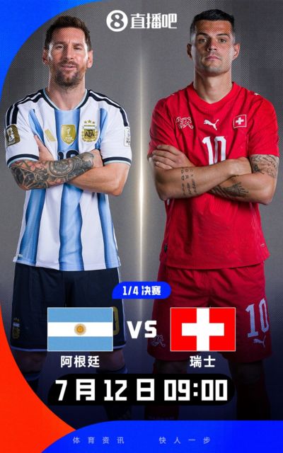 时隔12年再度交手!世界杯1/4决赛对阵:阿根廷vs瑞士