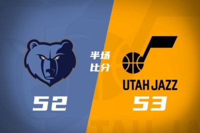 半场-爵士53-52灰熊 彼得森13+7 科沃德16分 布泽尔5+3+3