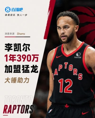 一年390万！NBA官网：猛龙已与前锋李凯尔签下一份合同！