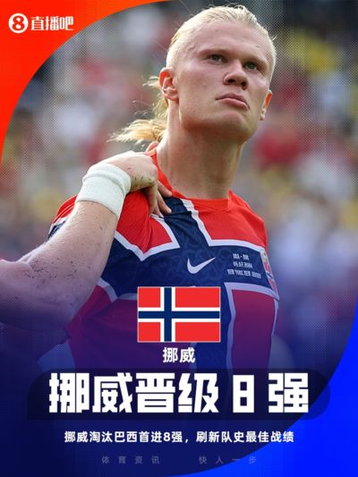 维京海盗创历史！挪威淘汰巴西首进世界杯8强，刷新队史最佳战绩