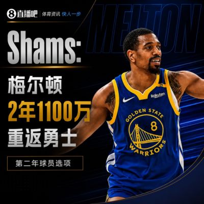 来动静了！Shams：梅尔顿两年1100万重返勇士 第二年球员选项