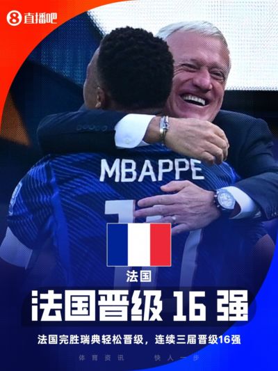 近两届冠军+亚军！法国完胜瑞典轻松晋级，连续三届晋级16强