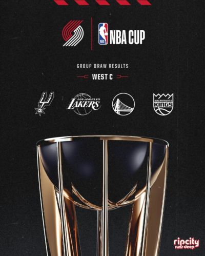 开拓者媒体转发NBA杯对手名单：3胜1负不难 甚至可能4场全胜