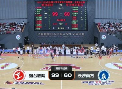 烟台职院39分大胜长沙南方职院夺第三 张严27分 郝岩27分