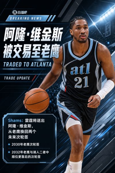 今夏首笔交易💥Shams：雷霆将阿隆·维金斯交易至老鹰换回2次轮