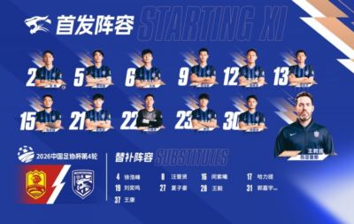武汉三镇今日阵容💙并肩战斗💪