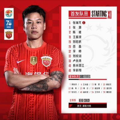 2026中国足协杯第4轮上海赛更达vs上海海港 ，今日首发名单