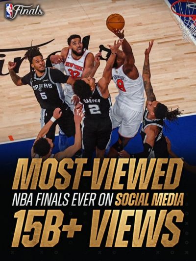 NBA官方:今年NBA总决赛社媒总浏览量达到150+亿 创历史新高!