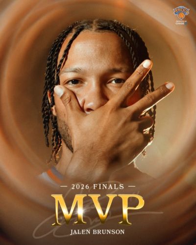 纽约之王！尼克斯官推晒海报祝贺布伦森当选总决赛MVP