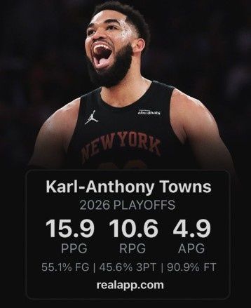 硬！唐斯夺冠季后赛之旅达成命中率180俱乐部 NBA历史首位中锋