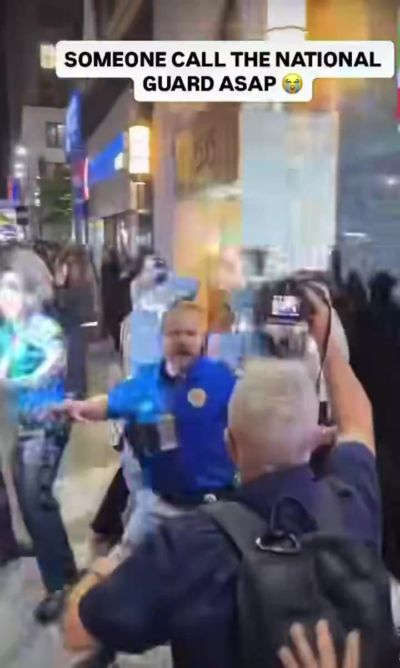 秒变哥谭市！昨晚纽约街头混乱场面：警察逮捕多人 有人燃放爆竹